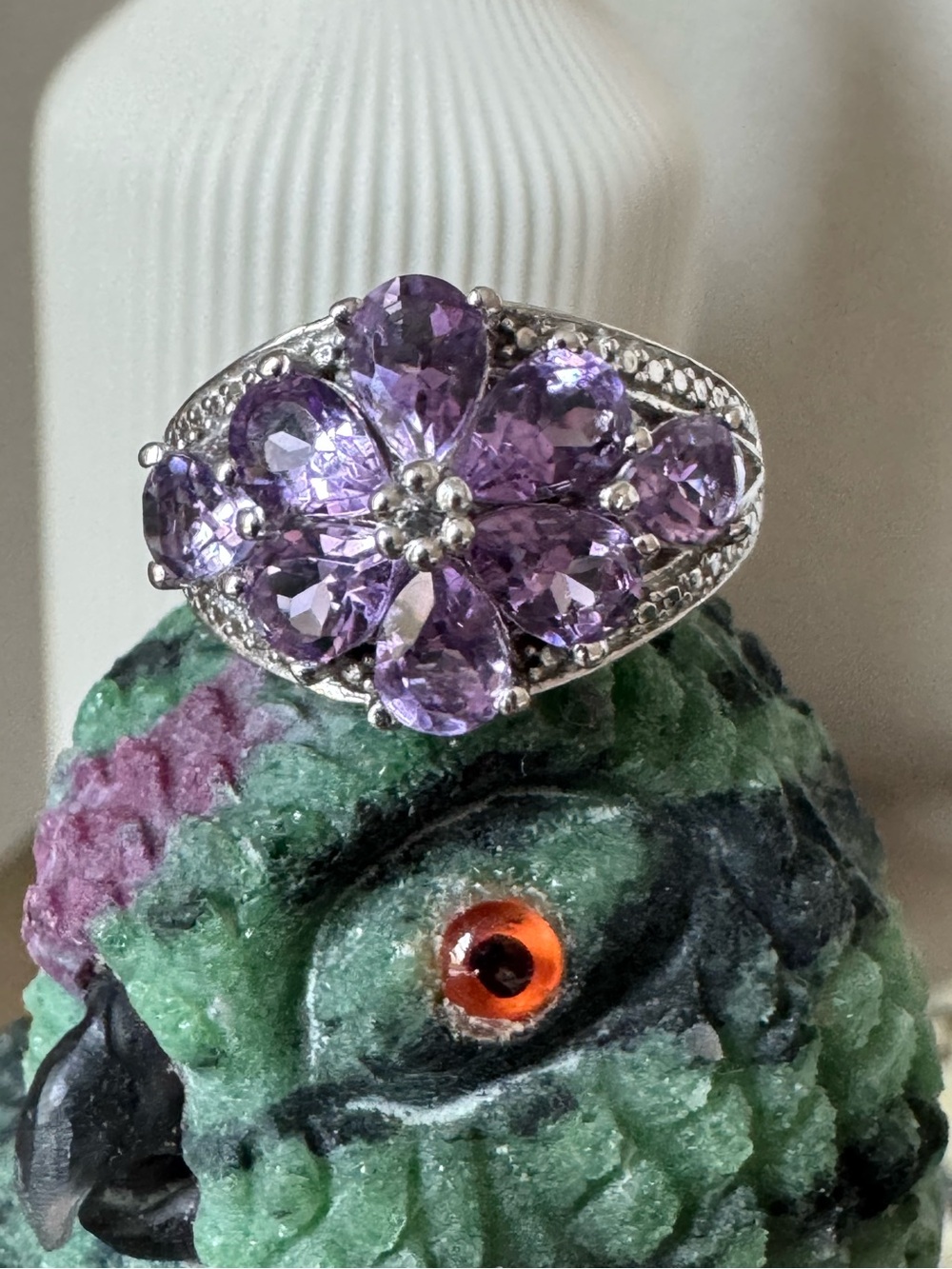 Floral Amethyst Ring